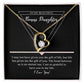 Bonus Daughter Necklace, Gift for Bonus Daughter, Bonus Daughter Jewelry -Forever Love Necklace + Gift Box Message JWSN110763 B0BLP6X2ZK