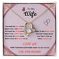 To My Beautiful Wife Necklace, Gift for Wife, Heart Pendant with Romantic Message 200201