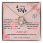 Forever and Always - To My Beautiful Wife Necklace with Heart Pendant and Romantic Message for Special Occasions 200203