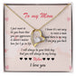 Necklace for Mom, Celebrate Mom's Unconditional Love with a Heart-Shaped Necklace - Perfect Mother's Day Gift from Son or Daughter , Mothers Day Gift From Son Daughter, Mother's day gift SNJW23-170311