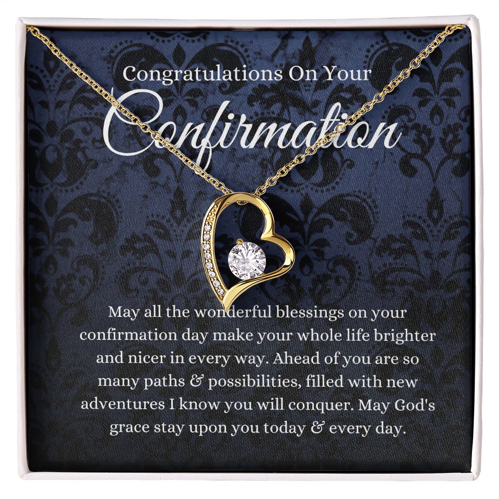 Confirmation Gift for Girls, Cubic Zirconia Necklace, Holy Confirmation Teenage Girls, Christian Catholic Faith B0BLBH6GQ2