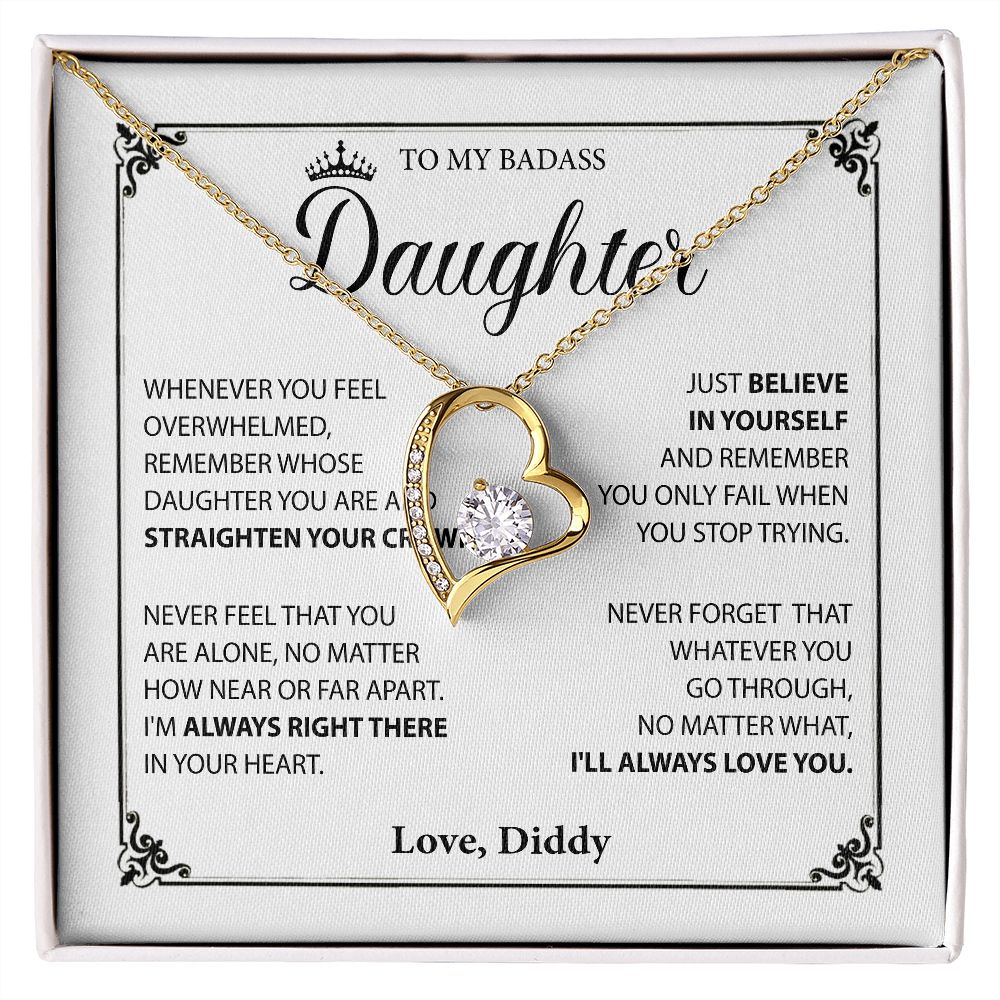Badass Daughter Necklace Gift from Diddy