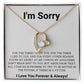 Saying Sorry in Style- Unique Im Sorry Gifts for Boyfriend, Girlfriend, Husband or Wife, Apology necklace, Forgiveness gift, I'm sorry necklace SNJW23-020310