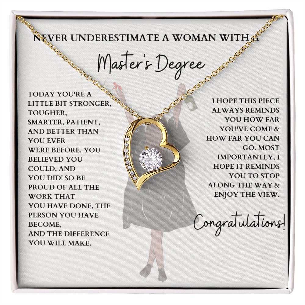Upgrade Their Accessories with a Master's Degree Necklace, Masters Degree Gift, Masters Gift, Masters Grad Gift, MBA Graduation Gift, Gift for her SNJW23-040303