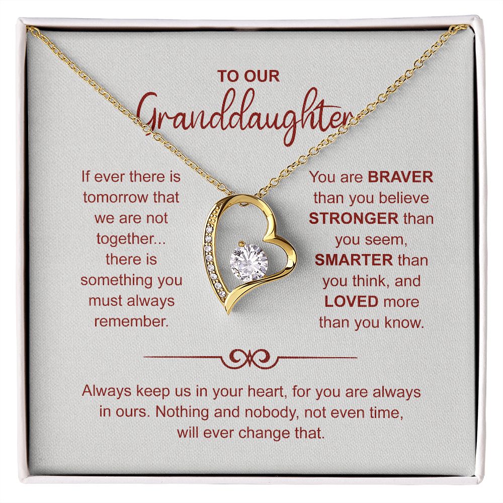 To Our Granddaughter, Heart necklace from Grandparents, Christmas gift for granddaughter ttstore-0712-1x15