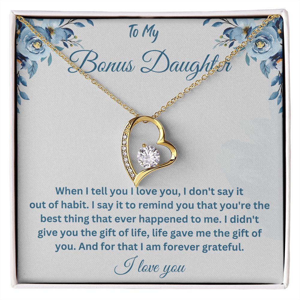 Bonus Daughter Gifts from Stepmom: Show Your Love with a Thoughtful Gift, Bonus Daughter Gift, To my Bonus Daughter,Bonus Daughter Necklace SNJW23-010314