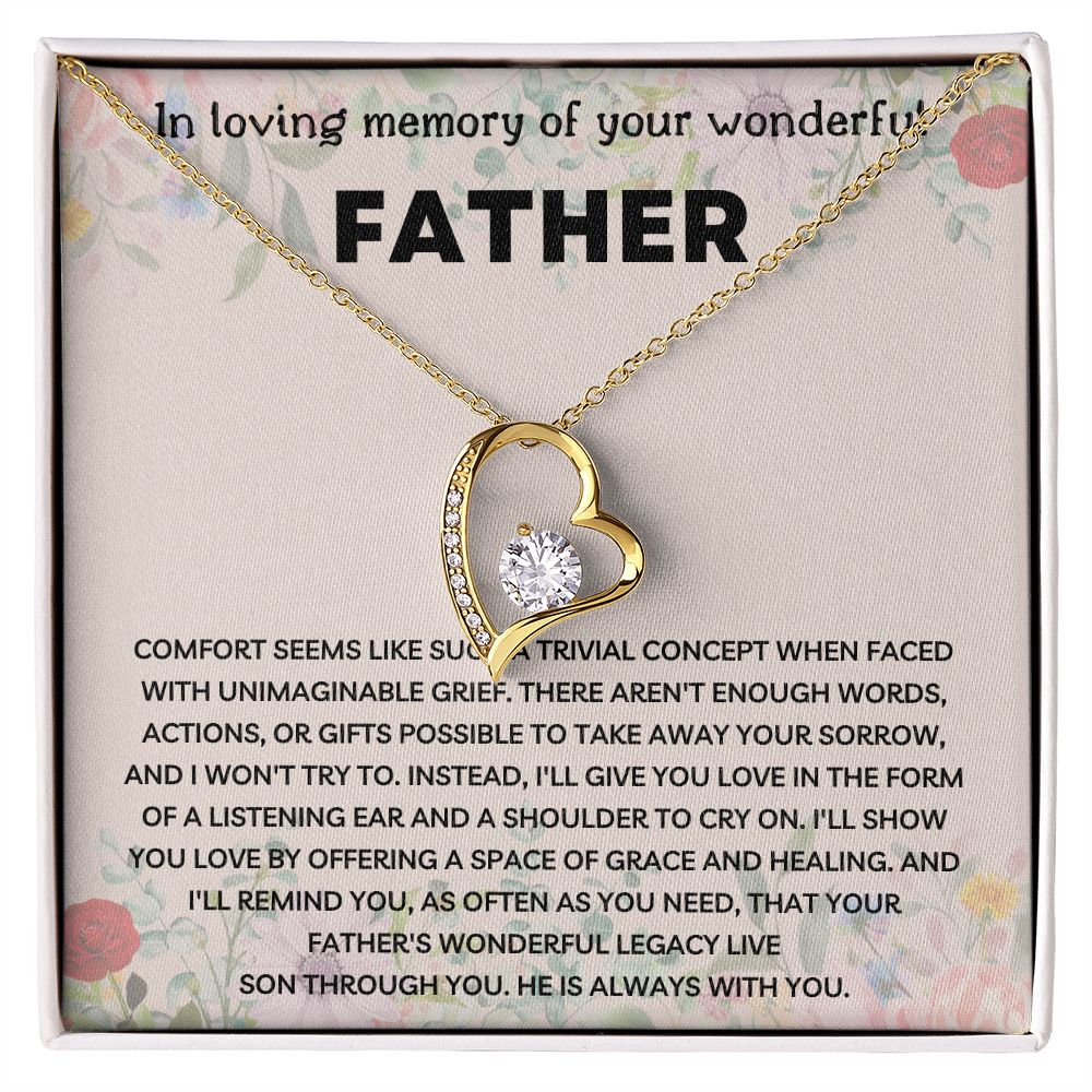 Cherishing Dad's Memory: Sympathy Necklace for Loss of Father - A Meaningful Tribute"