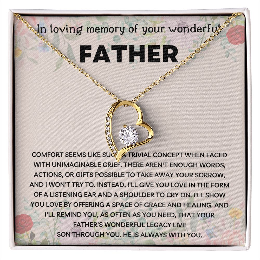 Cherishing Dad's Memory: Sympathy Necklace for Loss of Father - A Meaningful Tribute"