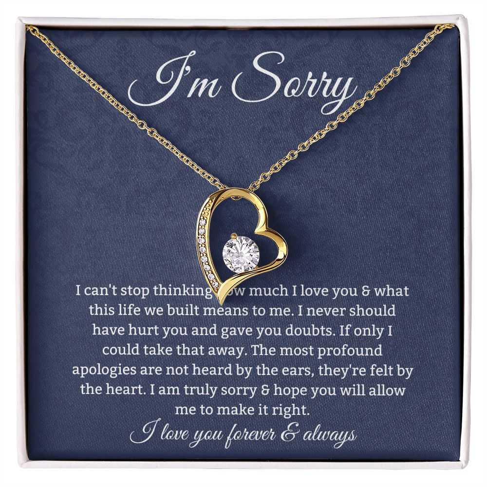 Unique and Creative Ways to Say Sorry with I'm Sorry Gifts for Your Partner, Apology necklace, Forgiveness gift, I'm sorry necklace SNJW23-020316