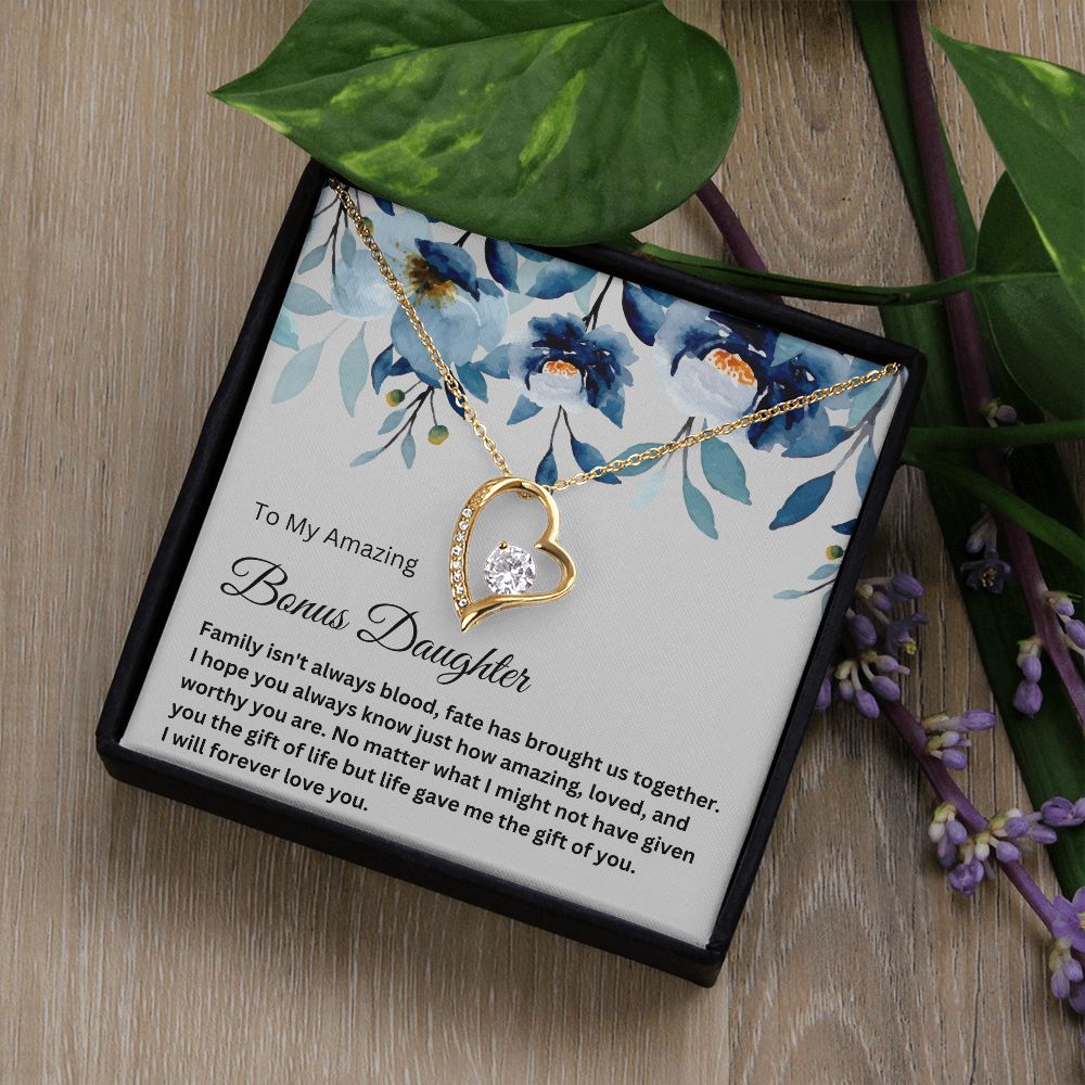 Bonus Daughter Necklace - The Stunning Gift for Your Bonus Daughter from Step-Mom, Stepdaughter necklace SNJW23-010322