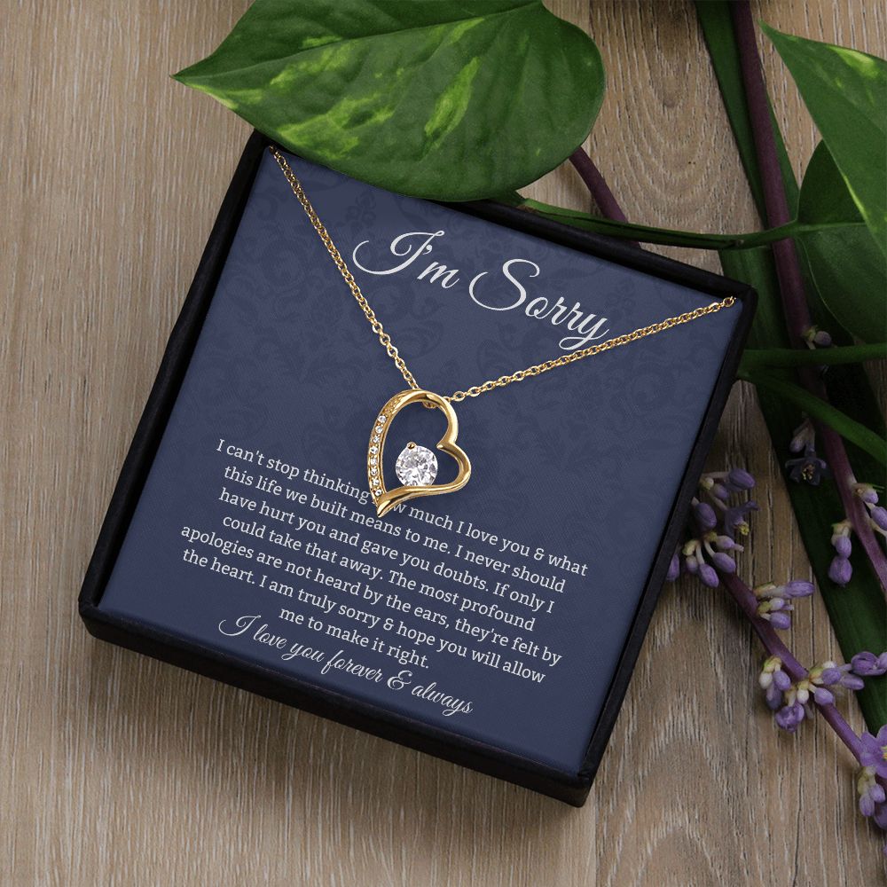 Unique and Creative Ways to Say Sorry with I'm Sorry Gifts for Your Partner, Apology necklace, Forgiveness gift, I'm sorry necklace SNJW23-020316