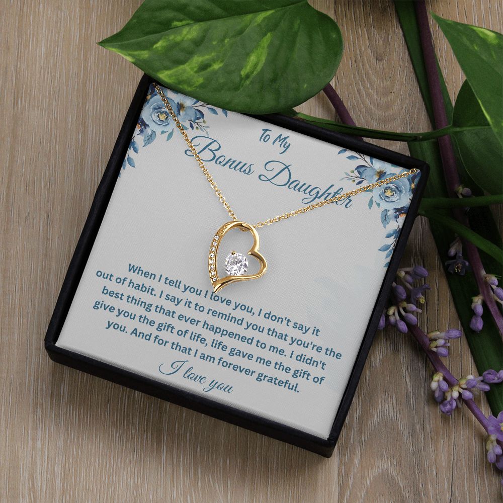Bonus Daughter Gifts from Stepmom: Show Your Love with a Thoughtful Gift, Bonus Daughter Gift, To my Bonus Daughter,Bonus Daughter Necklace SNJW23-010314