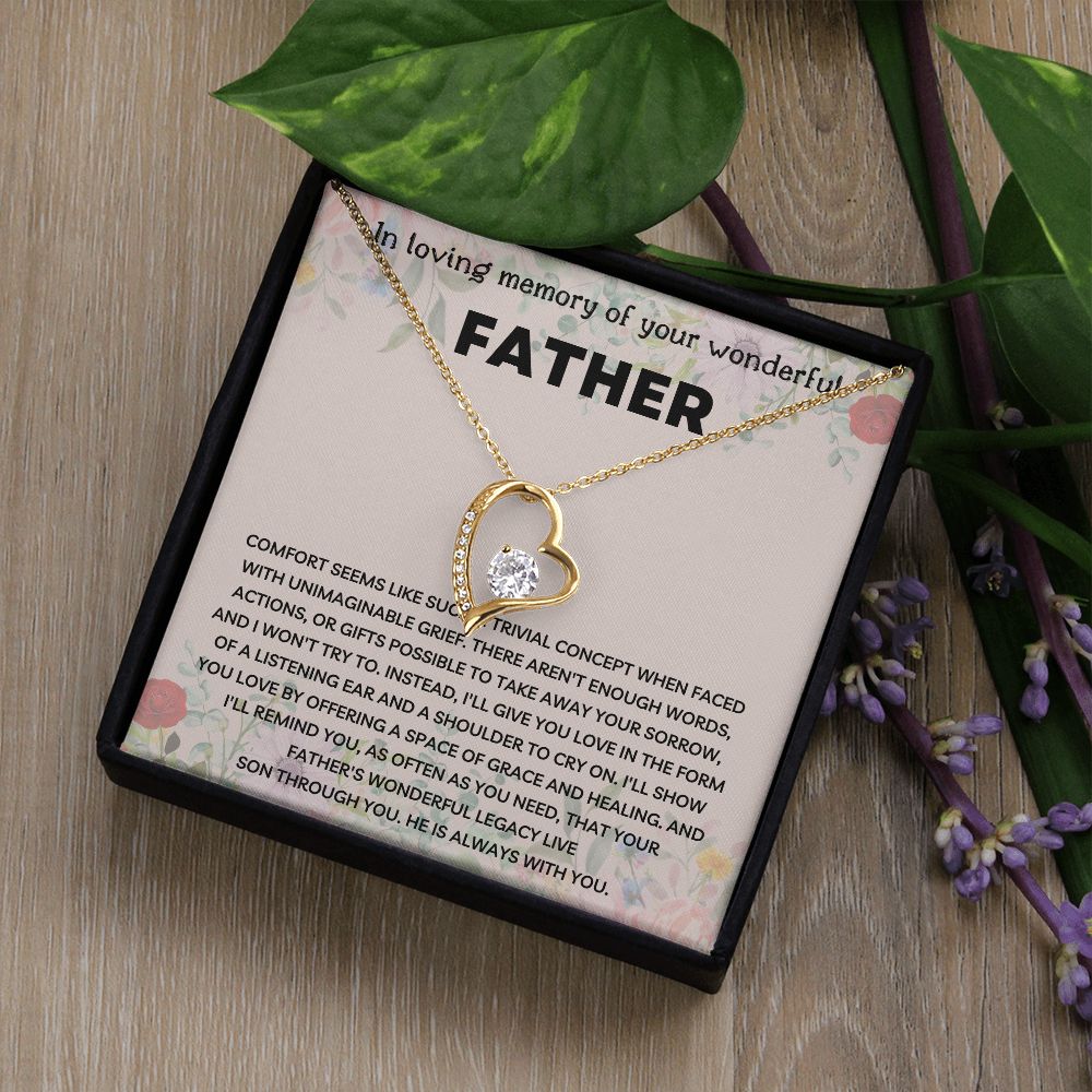 Cherishing Dad's Memory: Sympathy Necklace for Loss of Father - A Meaningful Tribute"