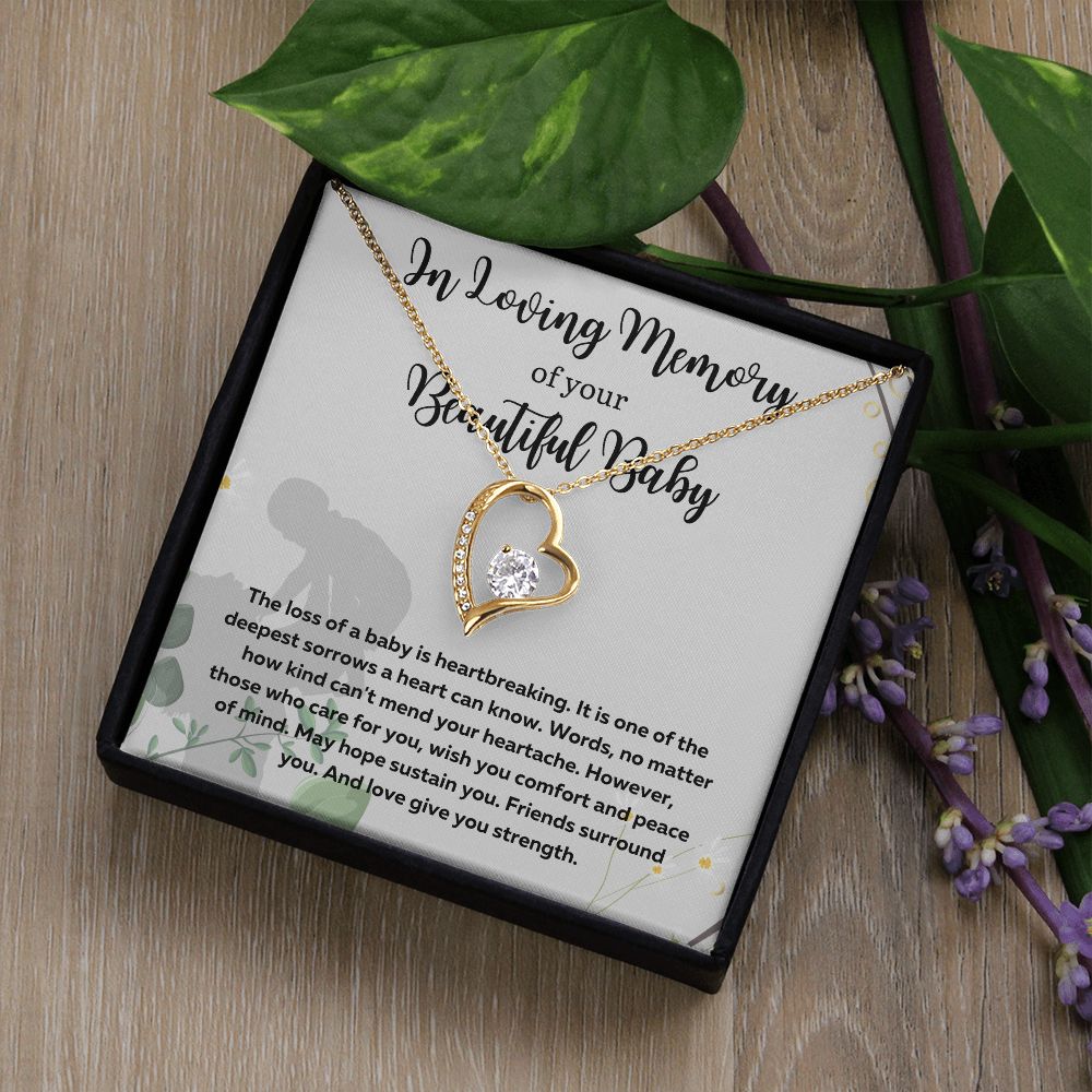 Forever in Our Hearts: A Memorial Necklace for Mothers Coping with Miscarriage - A Comforting and Thoughtful Gift Idea, Forever Love Necklace SNJW23-230203