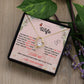 Forever and Always - To My Beautiful Wife Necklace with Heart Pendant and Romantic Message for Special Occasions 200205