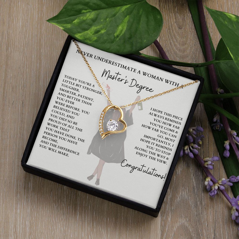 Upgrade Their Accessories with a Master's Degree Necklace, Masters Degree Gift, Masters Gift, Masters Grad Gift, MBA Graduation Gift, Gift for her SNJW23-040303