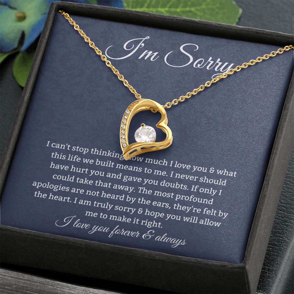 Unique and Creative Ways to Say Sorry with I'm Sorry Gifts for Your Partner, Apology necklace, Forgiveness gift, I'm sorry necklace SNJW23-020316