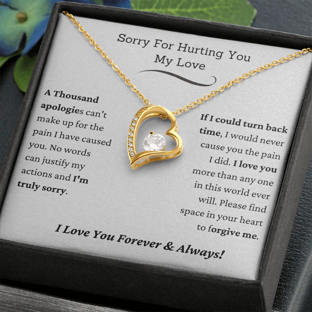 From the Heart: Meaningful Apology Gifts for the One You Love, I'm Sorry Gift For Her, Forgiveness Necklace, Apology Gift For Her, Sorry For Hurting You Necklace, Wife Gift From Husband, Apology Jewelry  SNJW23-020303