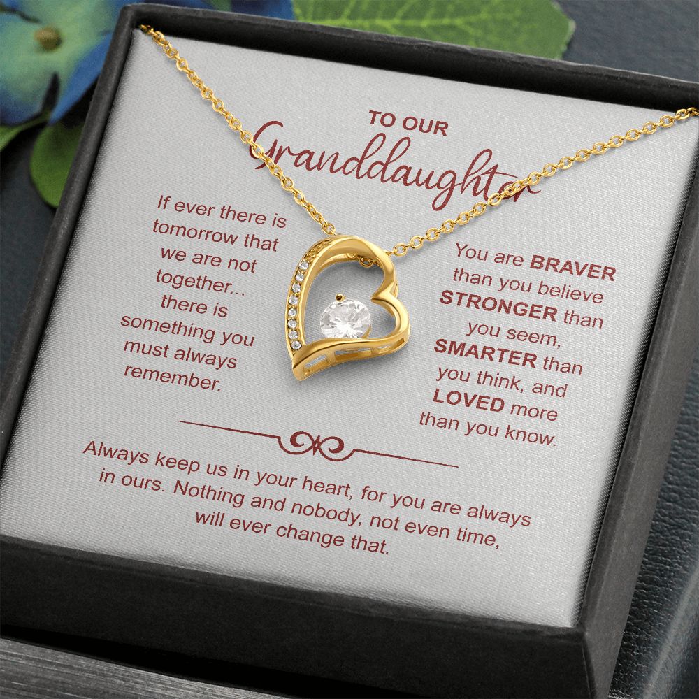 To Our Granddaughter, Heart necklace from Grandparents, Christmas gift for granddaughter ttstore-0712-1x15