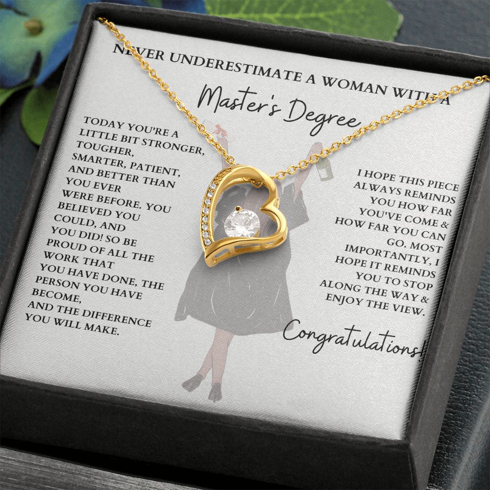 Upgrade Their Accessories with a Master's Degree Necklace, Masters Degree Gift, Masters Gift, Masters Grad Gift, MBA Graduation Gift, Gift for her SNJW23-040303