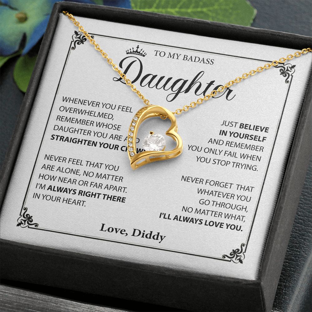 Badass Daughter Necklace Gift from Diddy