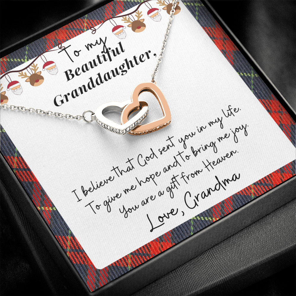 Christmas Gift for Granddaughter - I believe God sent you to give me hope and bring me joy - JWshinee