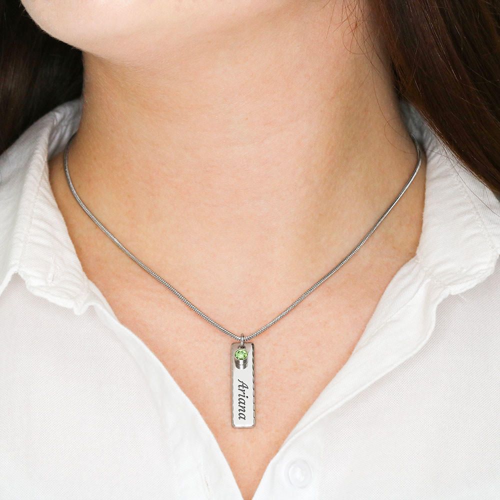Loss of Son Gift for Mom - Engraved memorial necklace with birthstone - Christmas Mother's Day Necklace Gifts For Mother