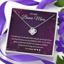 Load image into Gallery viewer, Love Knot Necklace for Bonus Mom - Thank you for loving me as my own - JWshinee
