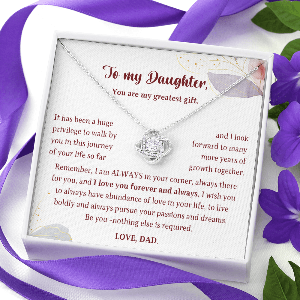 Gift for Daughter from Dad - I wish you to always have abundance of love in your life. Love, Dad. - JWshinee