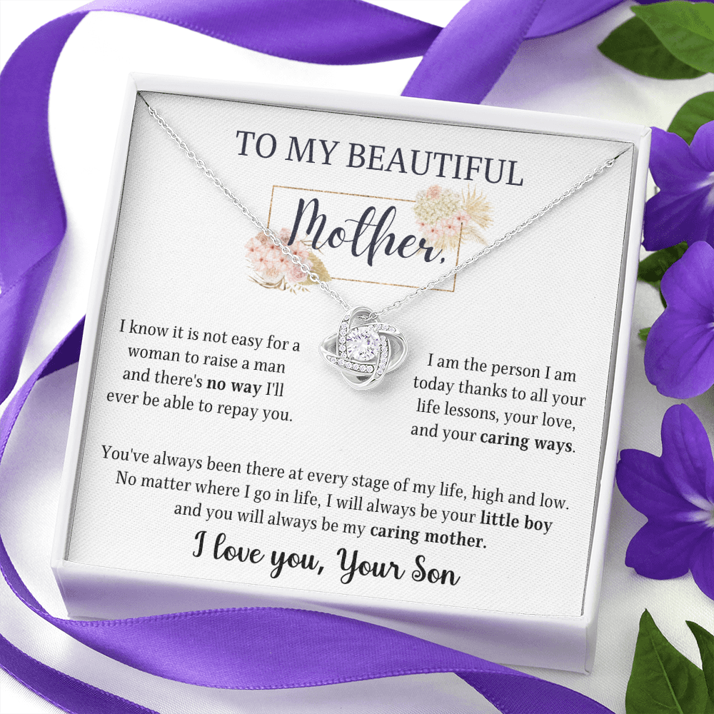 Gift for mom on mother's day- You'll always be my caring mother - JWshinee