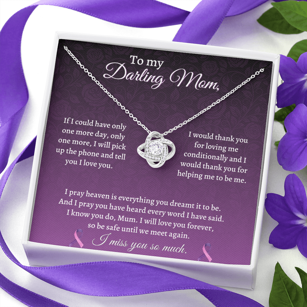 Gift for daughter loss of mom- If I could have only one more day, only one more - JWshinee