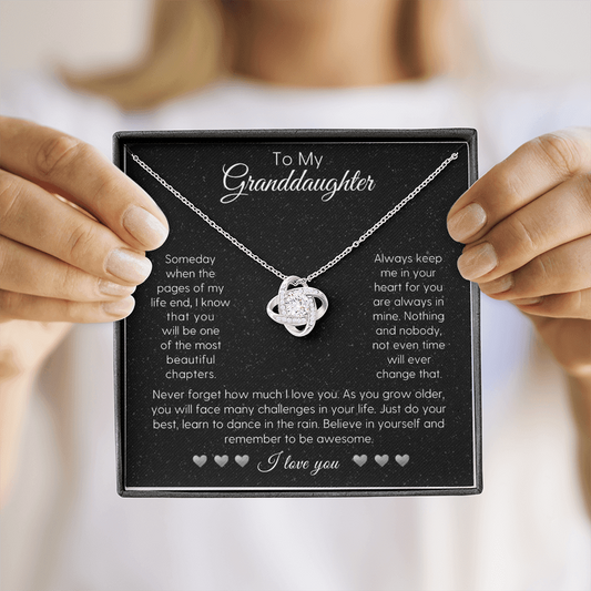 Gift for Granddaughter from Grandparent 14k white gold plated Graduation Birthday Christmas Gift - JWshinee