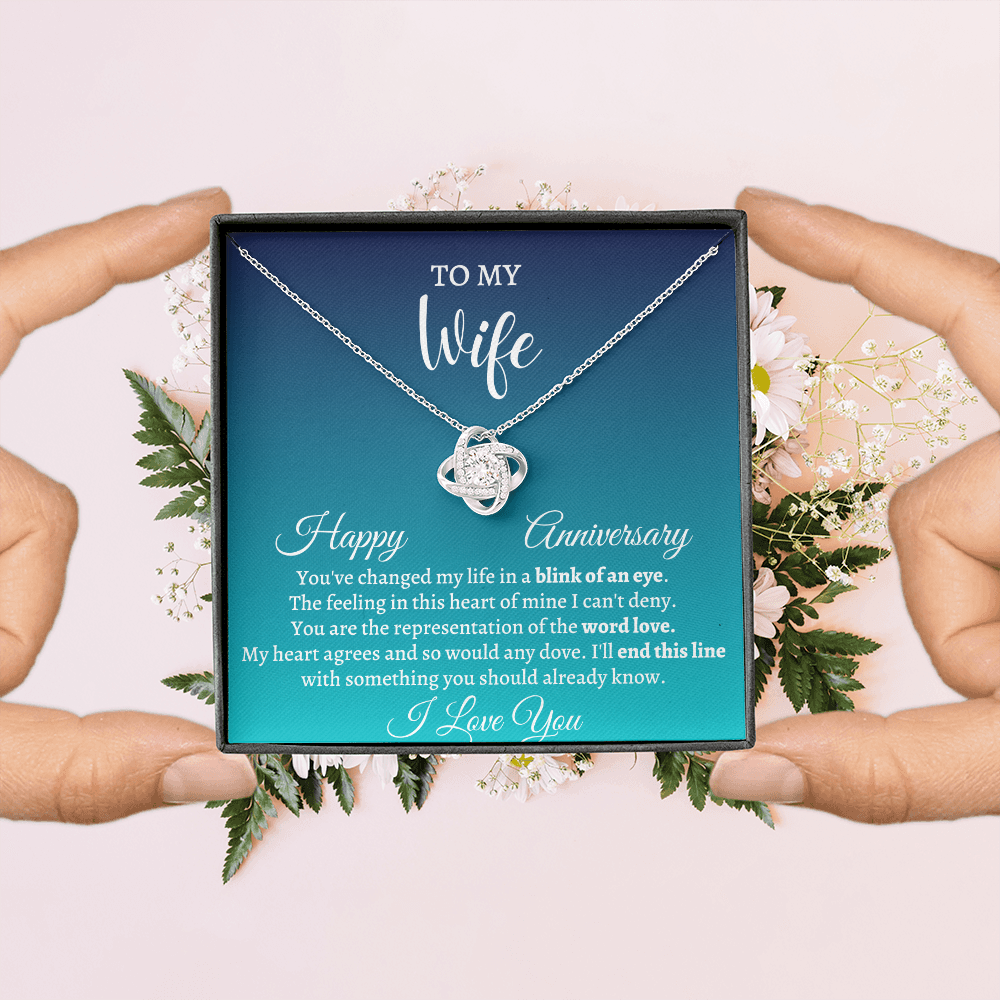 Gift for wife on anniversary- You've changed my life in a blink of an eye - JWshinee