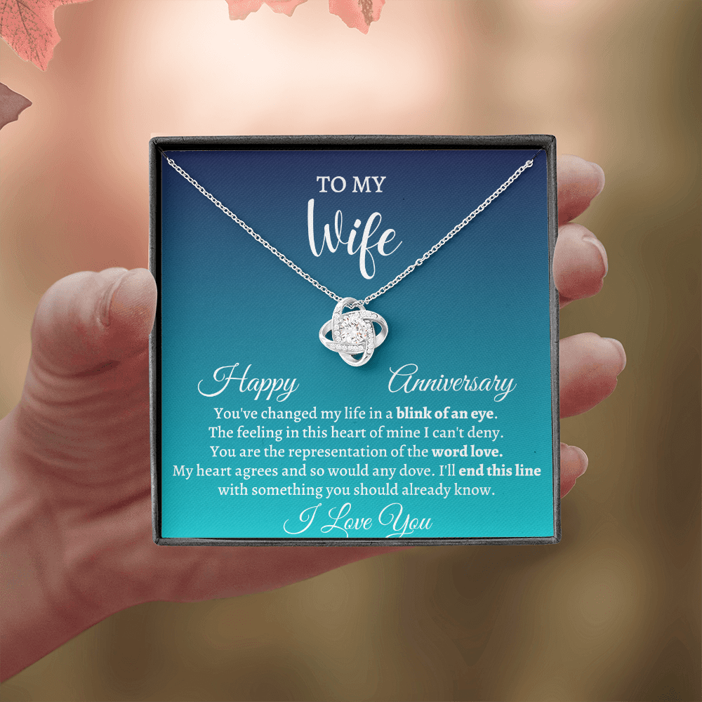 Gift for wife on anniversary- You've changed my life in a blink of an eye - JWshinee