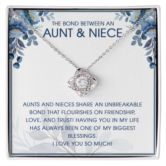 The Bond Between An Aunt & Niece Love Knot Necklace, Gift for Aunt from Daughter, Aunt And Niece Gift Jewelry - JWshinee