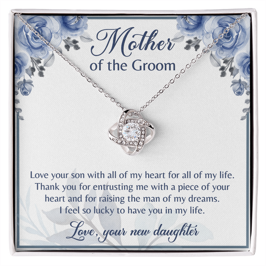 Mother of The Groom Love Knot Necklace, Gift for Mother In Law - JWshinee