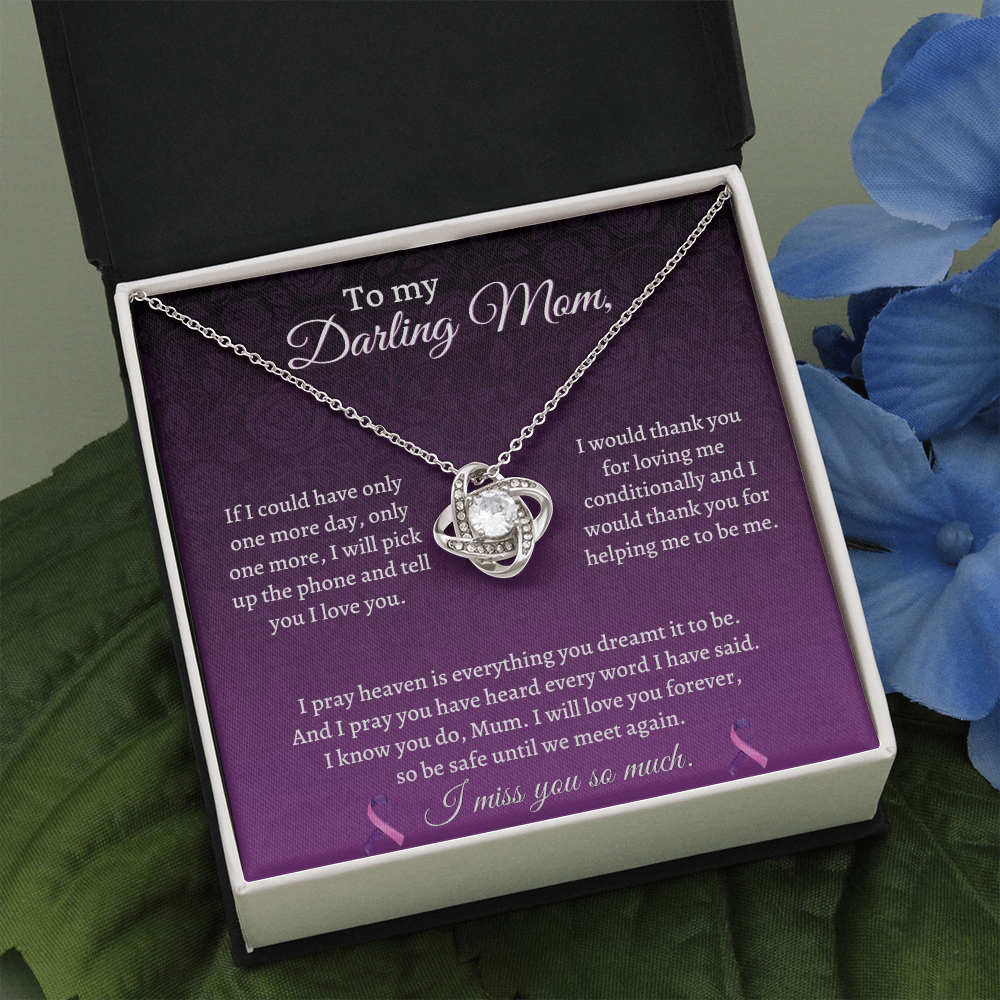 Gift for daughter loss of mom- If I could have only one more day, only one more - JWshinee