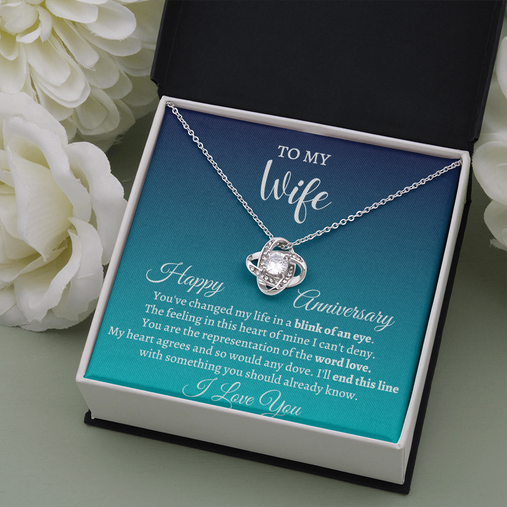 Gift for wife on anniversary- You've changed my life in a blink of an eye - JWshinee