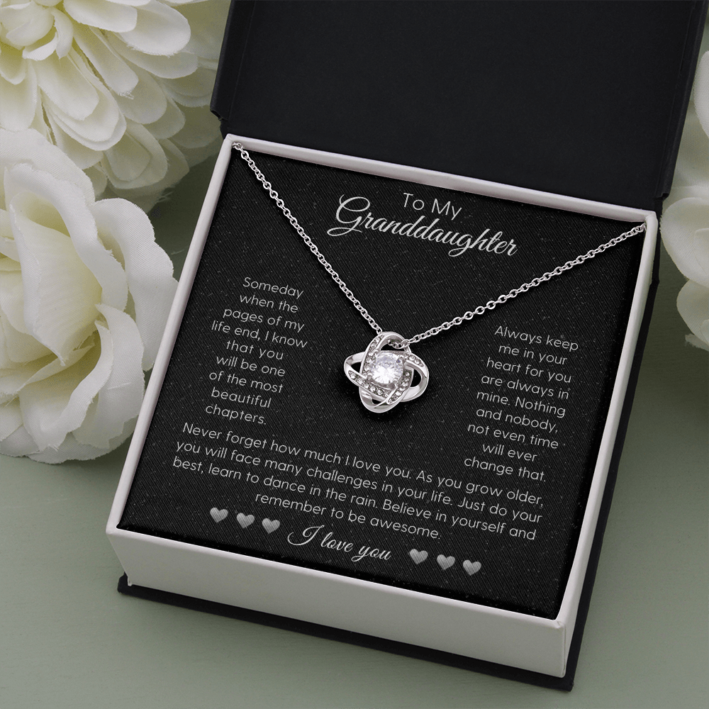 Gift for Granddaughter from Grandparent 14k white gold plated Graduation Birthday Christmas Gift - JWshinee