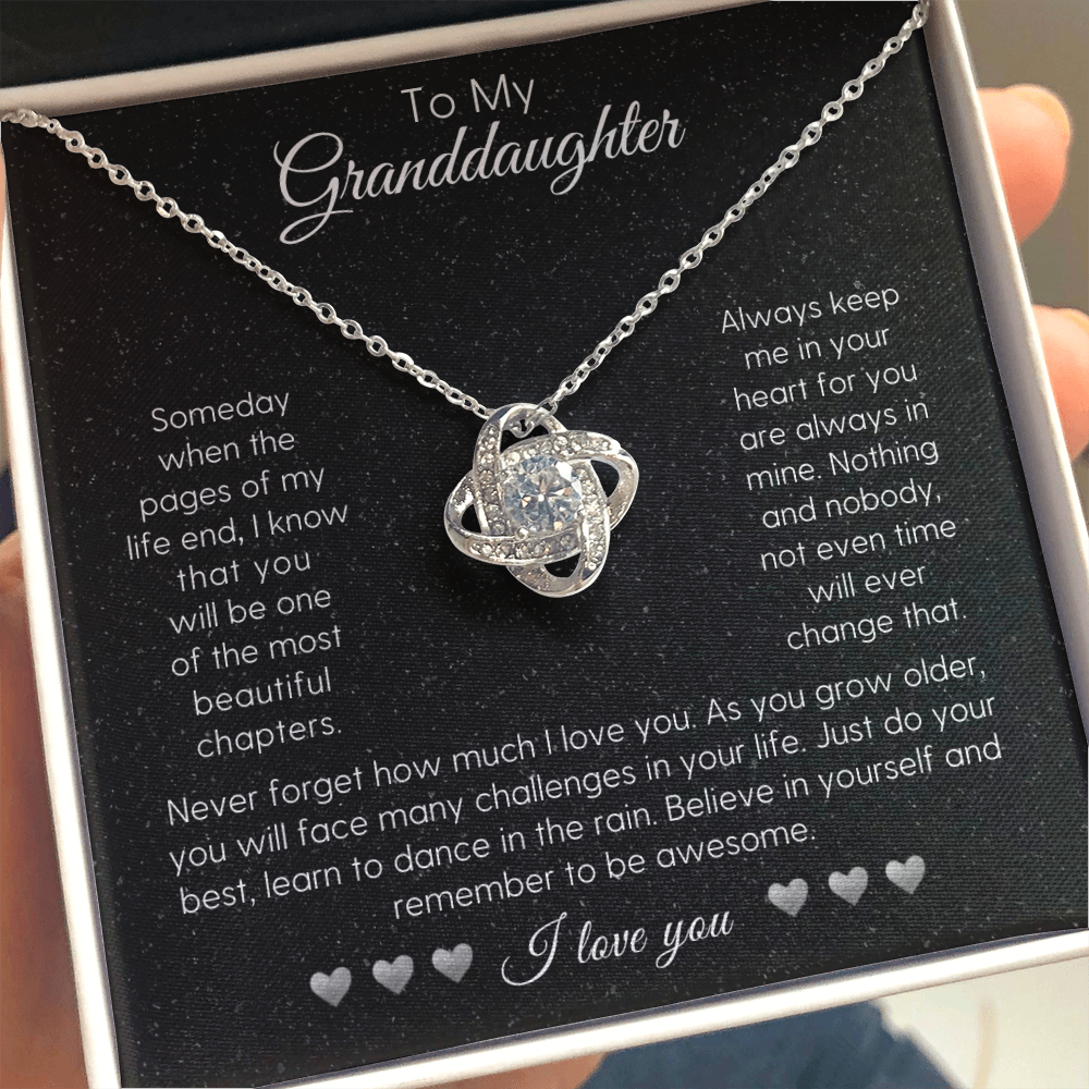Gift for Granddaughter from Grandparent 14k white gold plated Graduation Birthday Christmas Gift - JWshinee