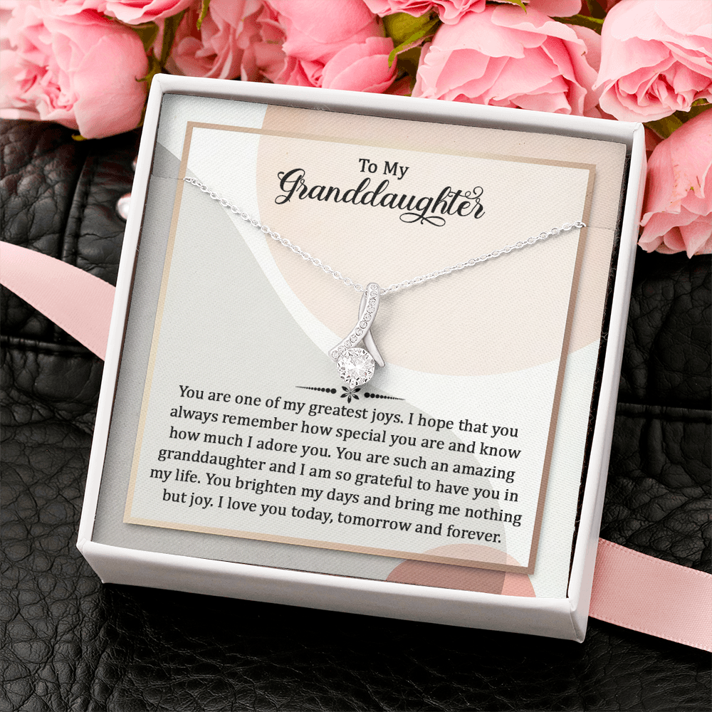You Are One Of My Greatest Joys, To My Granddaughter Necklace, Birthday Gift For Granddaughter From Grandma, Alluring Beauty Necklace - JWshinee
