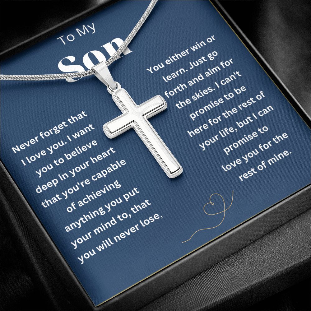To My Amazing Son Necklace from Mom/Dad - A Meaningful Gift for Your Beloved Son