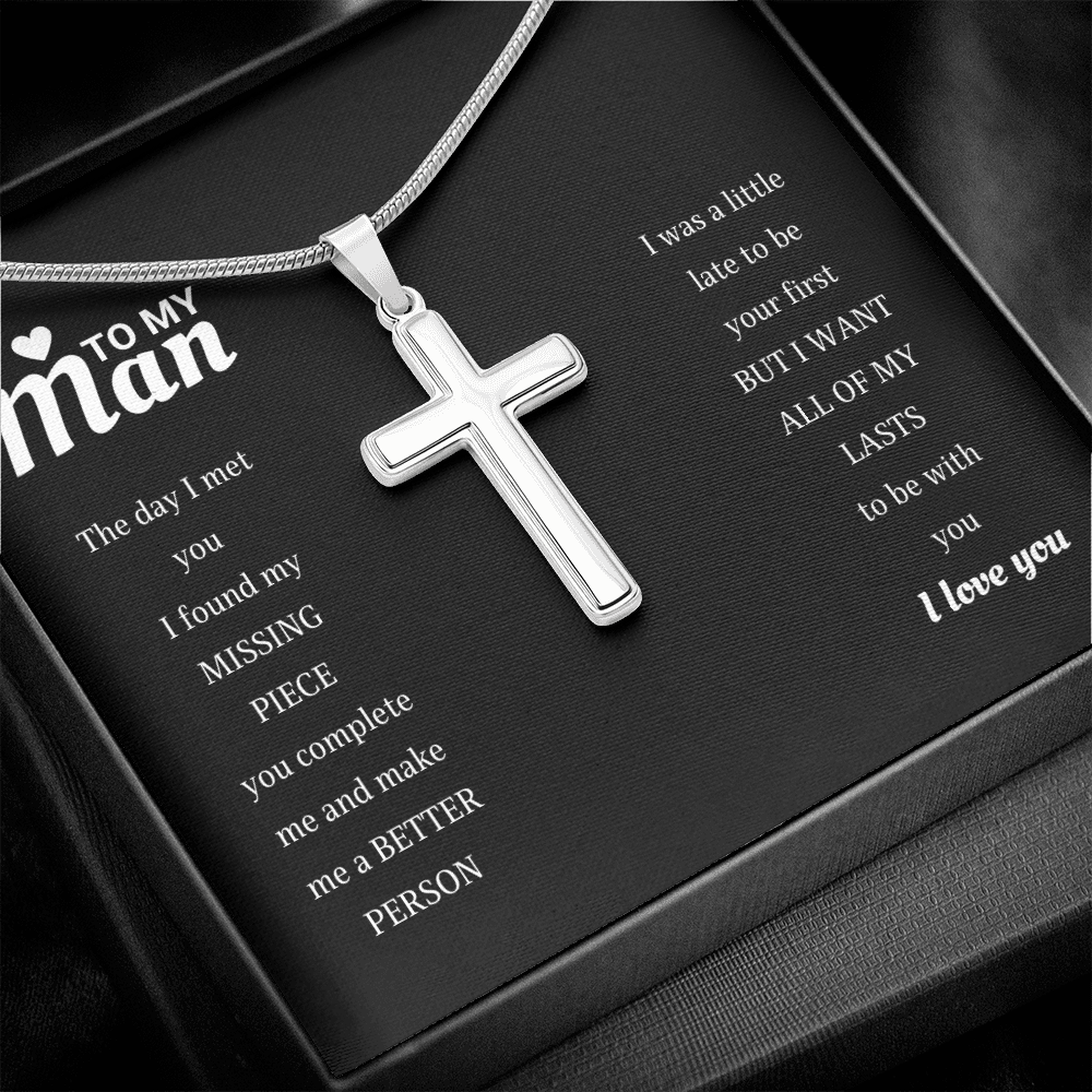 Valentine's Gift Necklace for Man - I was a little late to be your first but I want all of my lasts to be with you - JWshinee