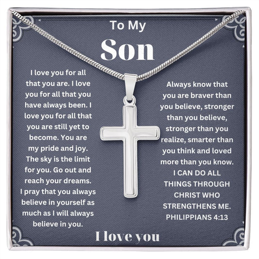 To My Amazing Son Necklace from Mom/Dad - A Treasured Keepsake for Your Beloved Son
