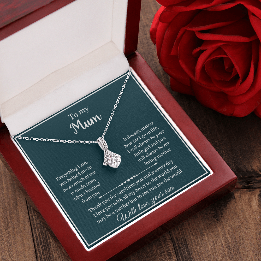 Mother's Day Gift from Son - I love you with all my heart to the world you may be a mother but to me you are the world - JWshinee