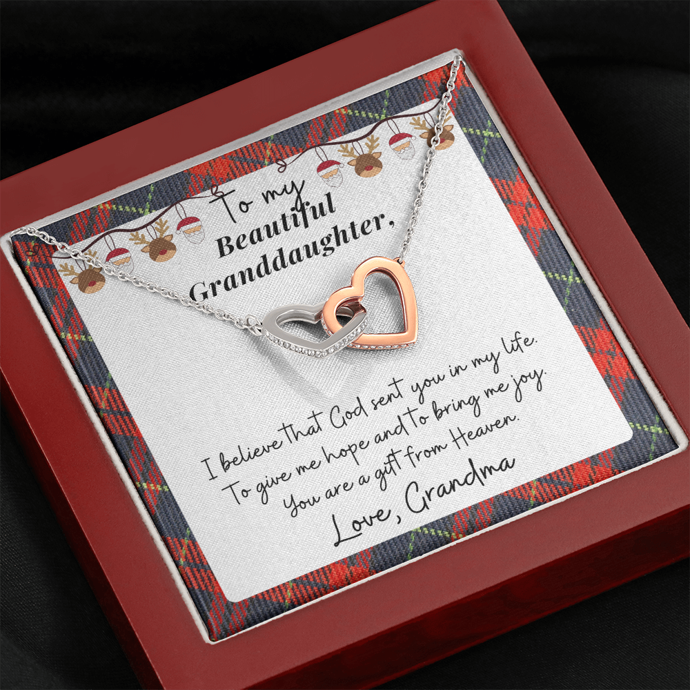 Christmas Gift for Granddaughter - I believe God sent you to give me hope and bring me joy - JWshinee