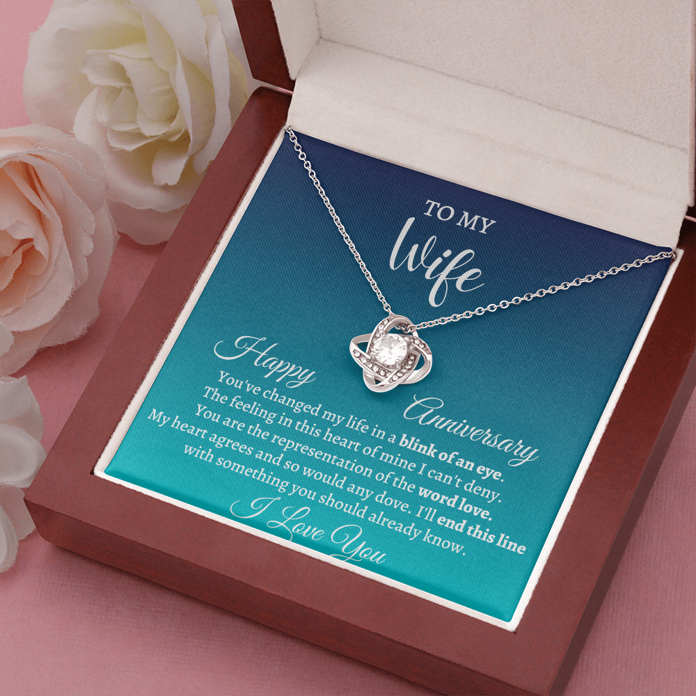 Gift for wife on anniversary- You've changed my life in a blink of an eye - JWshinee