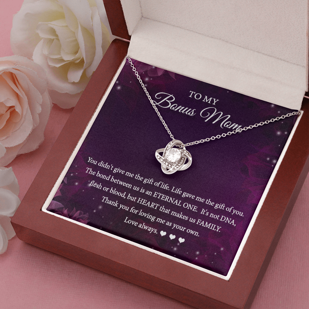 Love Knot Necklace for Bonus Mom - Thank you for loving me as my own - JWshinee