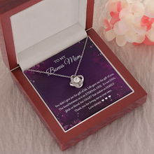 Load image into Gallery viewer, Love Knot Necklace for Bonus Mom - Thank you for loving me as my own - JWshinee
