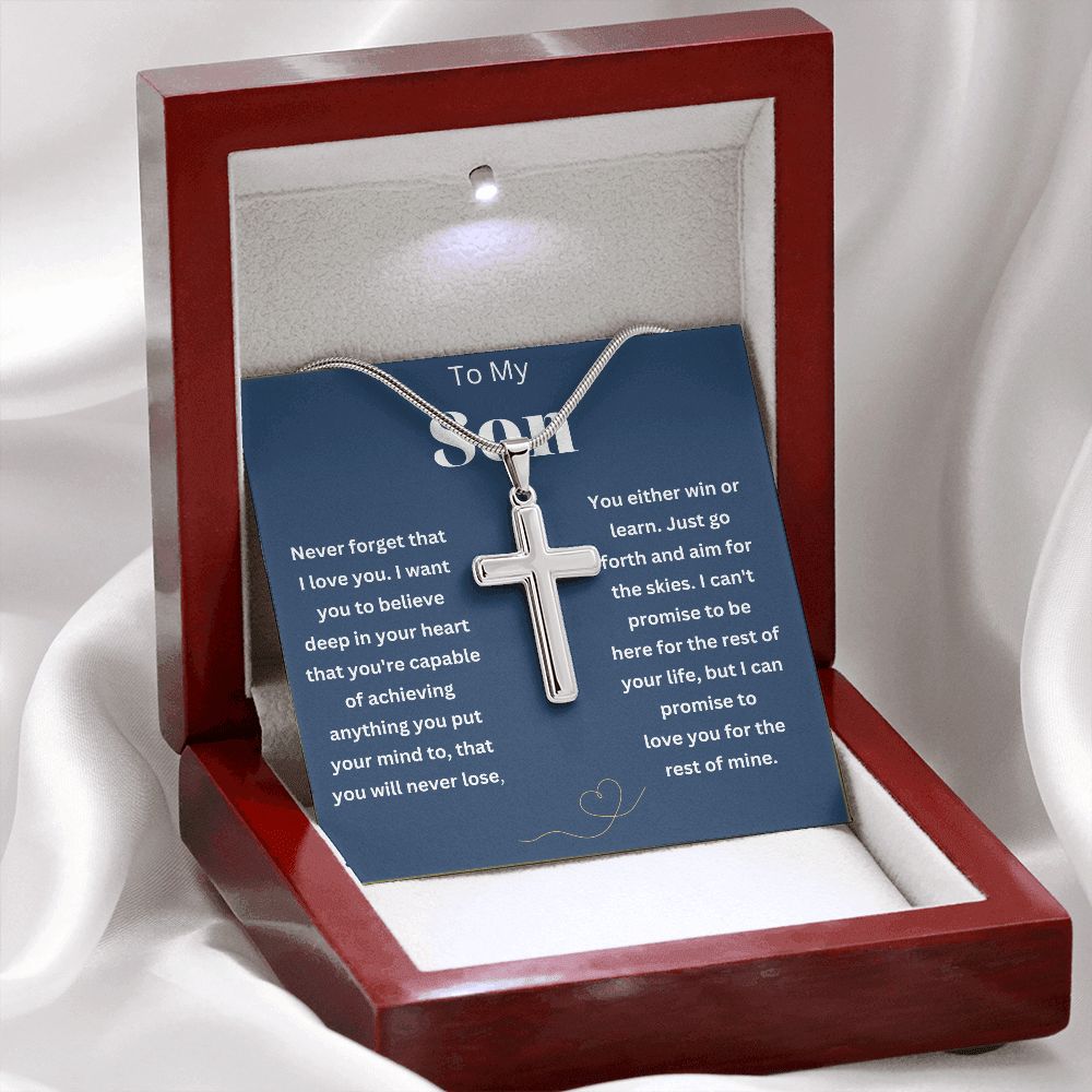 To My Amazing Son Necklace from Mom/Dad - A Meaningful Gift for Your Beloved Son